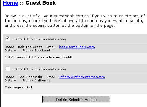 [Guestbook Admin Image]